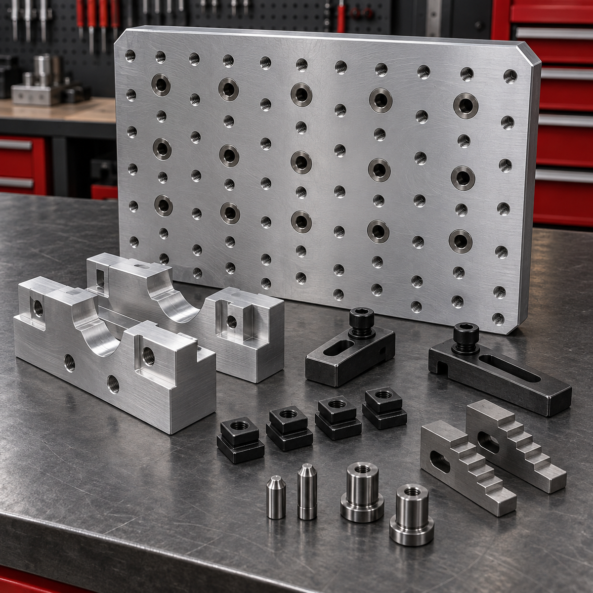 K Precision manufacturing supply components and machining fixtures